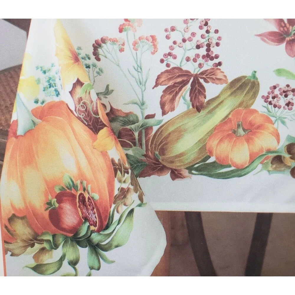 Printed Linen Tablecloth 60